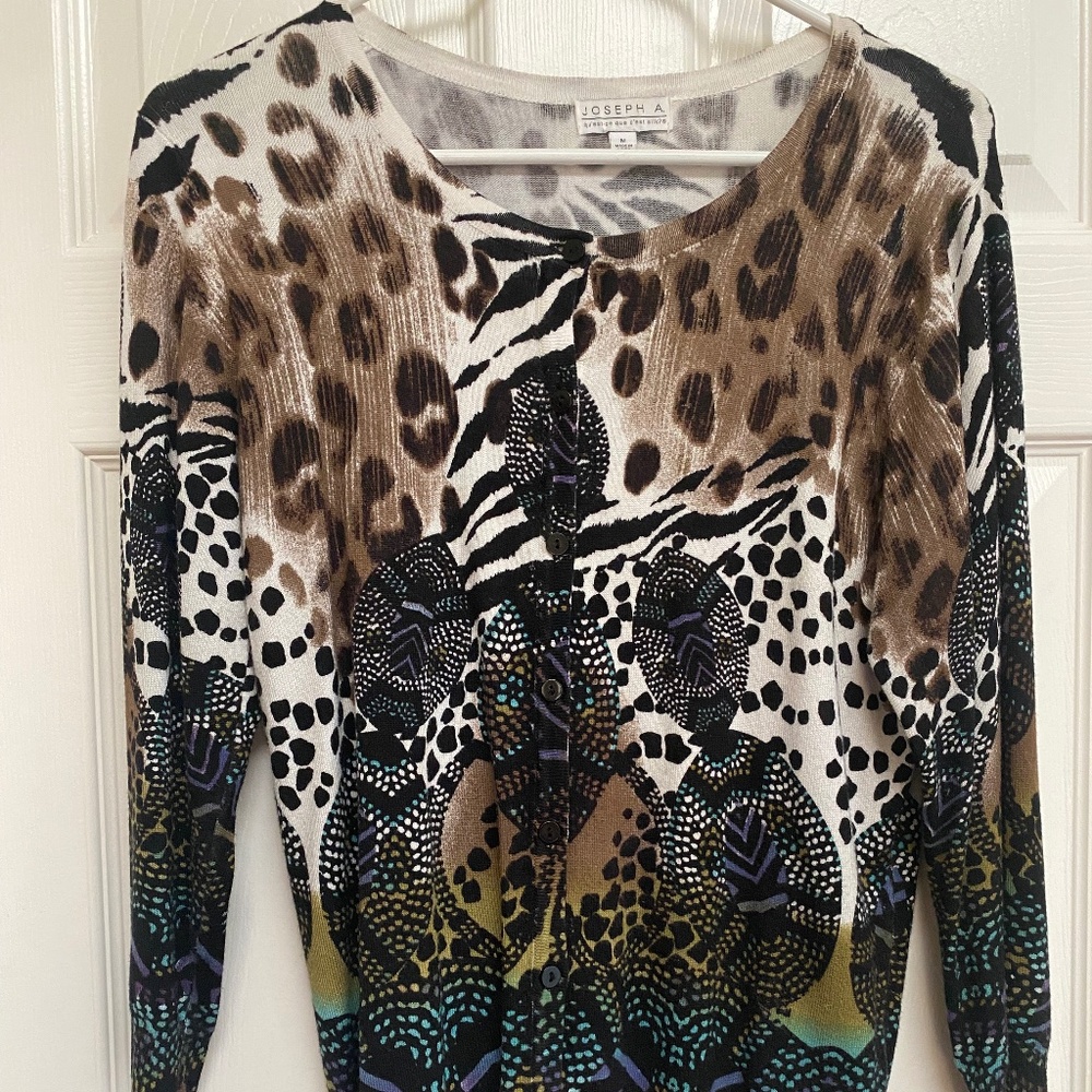 Joseph A. Print Cardigan.